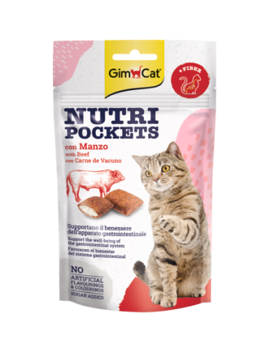 GIMCAT NUTRIPOCKET WITH BEEF AND MALT  60G