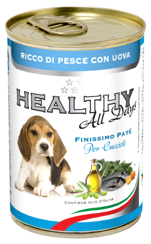 HEALTHY ALL DAYS DOG PATE FOR PUPPY WITH FISH AND EGGS 400G
