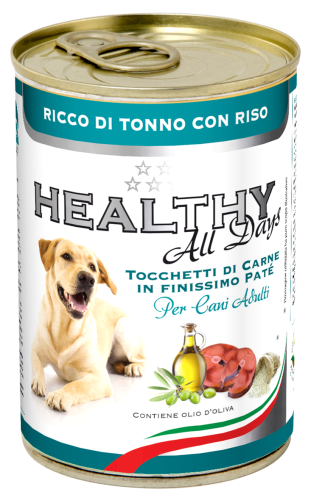 HEALTHY ALL DAYS DOG PATE FOR ADULT DOGS WITH TUNA AND RICE 400G