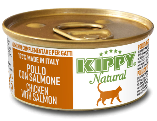KIPPY NATURAL COMPLEMENTARY FOOD FOR CATS WITH SALMON AND CHICKEN  70G
