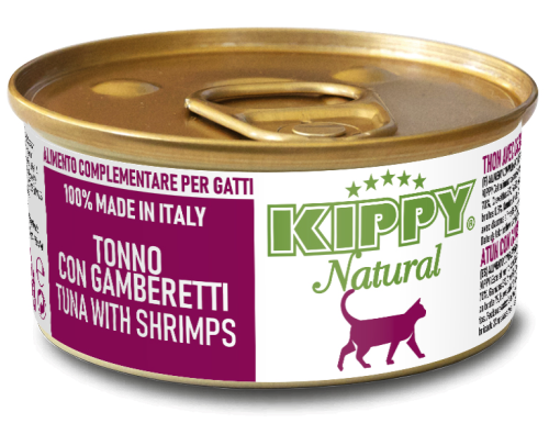 KIPPY NATURAL COMPLEMENTARY FOOD FOR CATS WITH TUNA AND SHRIMPS  70G