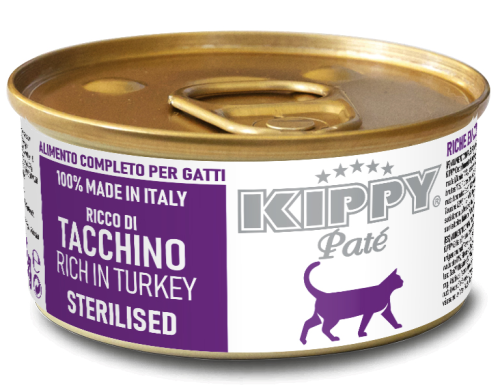 KIPPY PATE FOR STERILISED CATS GRAIN FREE WITH TURKEY 85G