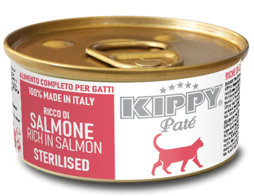 KIPPY PATE FOR STERILISED CATS GRAIN FREE WITH SALMON 85G